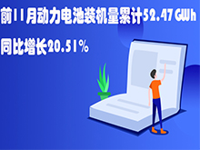 Li+研究│前11月動力電池裝機量累計52.47GWh 同比增長20.51%